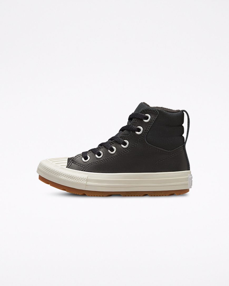 Chlapecké Boty Vysoké Converse Læder Chuck Taylor All Star Berkshire Boot Color Černé | CZ CHXQ87